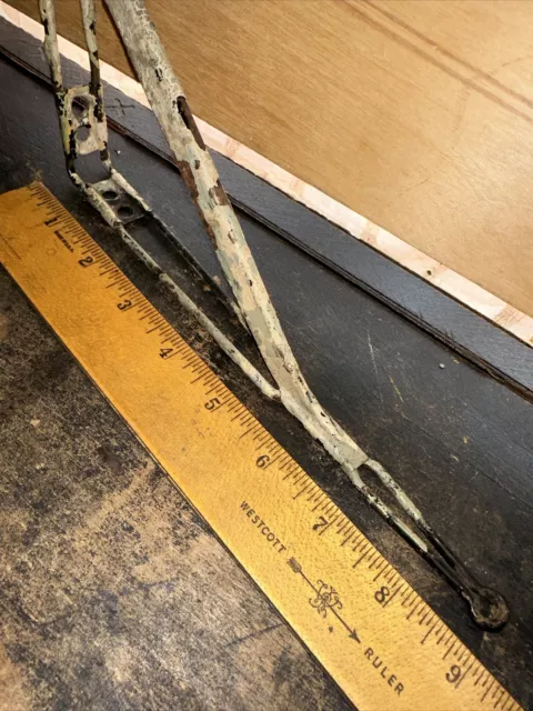 Old (Shelf Bracket) 9 X 7” Weathered Paint Rustic Industrial Look Vintage 2