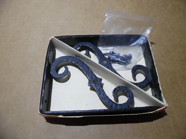 Vintage Forged Iron Ornamental Brackets Hardware for Sears Craftsman 6" x 4"