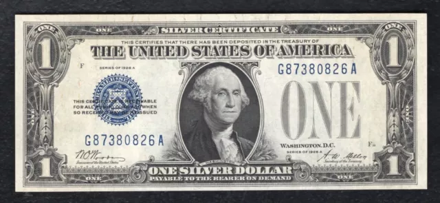 Fr. 1601 1928-A $1 One Dollar “Funnyback” Silver Certificate Uncirculated