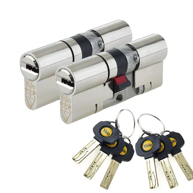 PAIR YALE PLATINUM Keyed Alike Euro Cylinder UPVC Door Lock Anti Snap 3 Star £28.00 PicClick UK