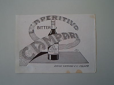 advertising Pubblicità 1936 BITTER CAMPARI