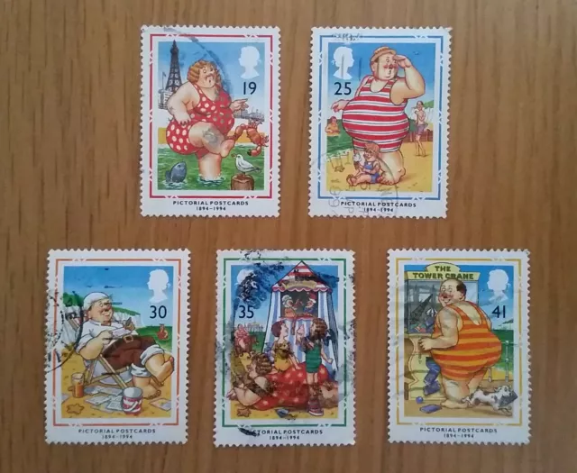 Complete GB used stamp set - 1994 Picture Postcards Centenary