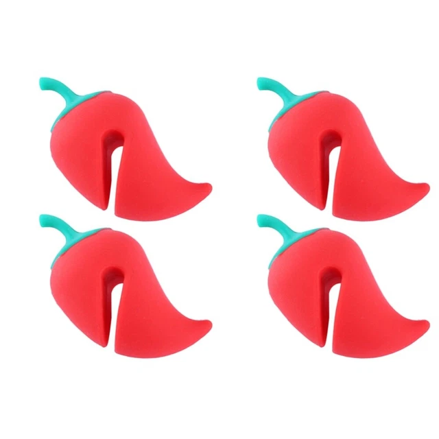 4 piezas Soporte de abrazadera de olla Soporte Tapa de silicona Soporte
