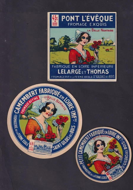 Fromage - etiquette fromage camembert fabriqué dans l'ouest 45%mg