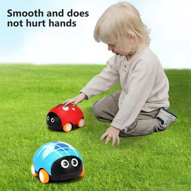 Cartoon Insect Friction Inertia Toy Car For Kids Double Sided Pull Back ZOK
