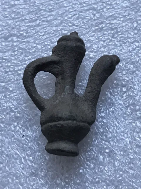 Antique item Rare authentic amulet pendant form Viking Amphora Scythian artifact