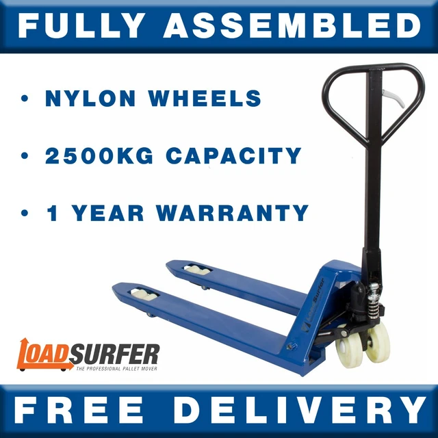 LOADSURFER 2500KG PALLET Truck Hand Pump Jack Trolley Wheel 1Year