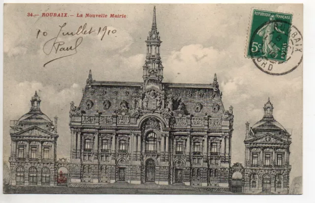 ROUBAIX  Nord CPA 59  la nouvelle mairie