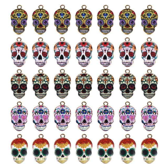 50 Pcs Anhänger Zur Schmuckherstellung Schmuckverzierungen Schädelförmige Reize