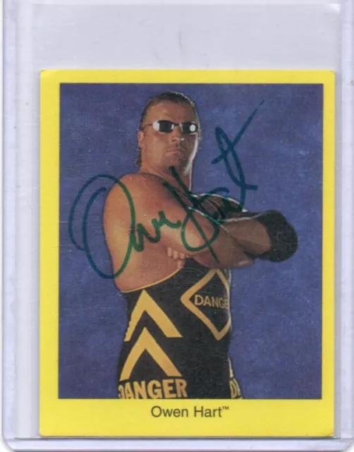 Owen Hart 1998 Cardinal Autograph Card Hand Signed Rare! Wwf Superstar