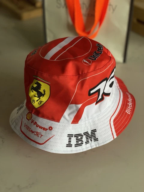 Lewis Hamilton 2025 Ferrari Helmet Inspired Bucket Hat – UK Stock, Fast Shipping