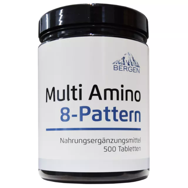 MULTI AMINO 8 PATTERN EAA / 500 Tabletten Aminosäuren a 1000mg Hochdosiert