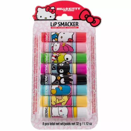 Lip Smackers Hello Kitty 8 Piece Lip Balm Set Brand New 1411274