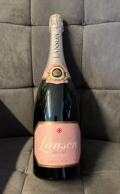 Lanson Rose / Champagner Showflasche LEER  1,5l / Display Dummy Bottle