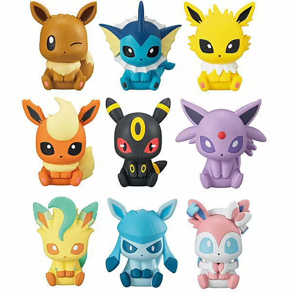 2inch Go eevee evolution action figure Monster Collection Figurine 9pcs No  Box
