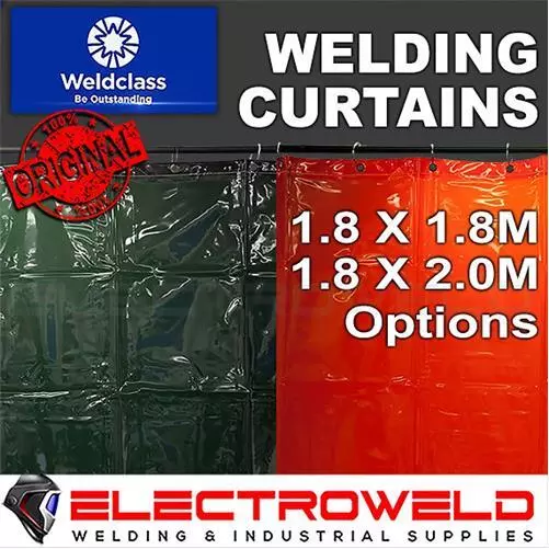 WELDCLASS Welding Curtain Screen Red / Green Fire Heat Proof Resistant, 7-1818G
