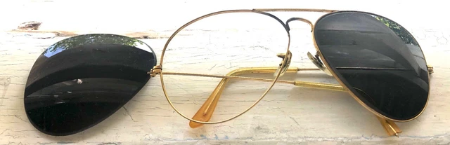 Vintage Bausch & Lomb Ray-Ban Aviator Sunglasses Perscription Lens