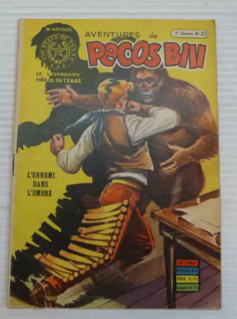 les aventures de pecos bill 5 e annee N° 21 ed sage 1954