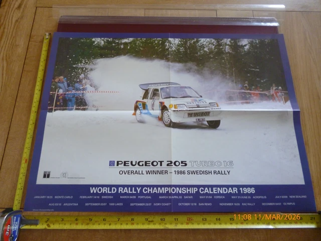 POSTER locandina WRC Group B Rally Legend Peugeot 205 T16 Maxy GTI History Cars