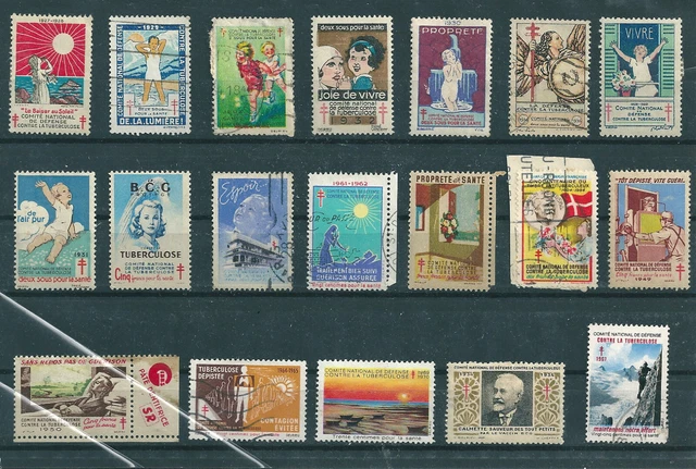 lot de 19  vignettes divers