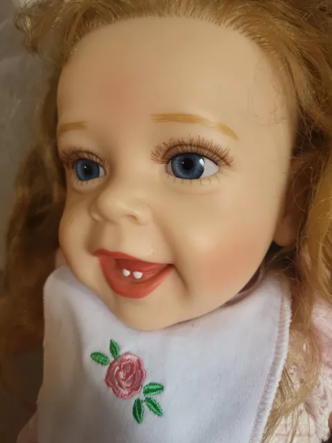 Feelwind Reborn Toddler Doll Auburn/Red Hair Blue Eyes Smiling 20" HTF  EUC 3