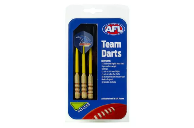 Adelaide Crows AFL Dartboard Darts Set 3 Flights & Case Man Cave Fathers Gift