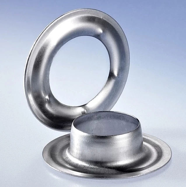 10 Piastre Di Contrasto In Acciaio Inox Per Teloni Camion &ndash; Foro 5,2mm &ndash; Produzione Tedesca