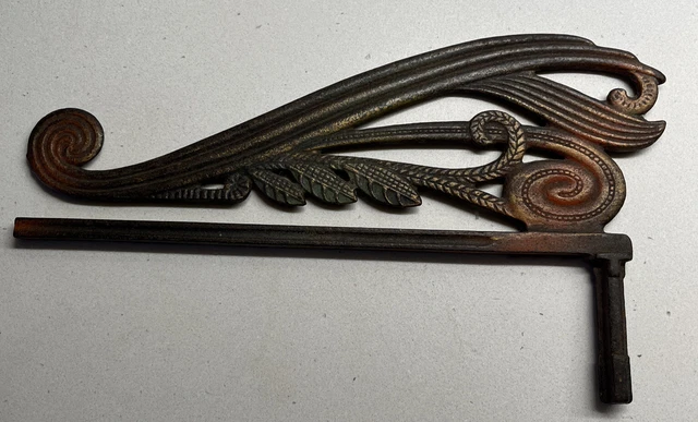 Vintage Antique Cast Iron Swing Arm Drapery Rod