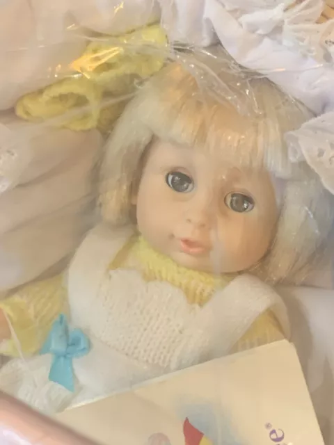 Effanbee My Little Baby Collection Baby in Basket FB8100 doll 1989 2