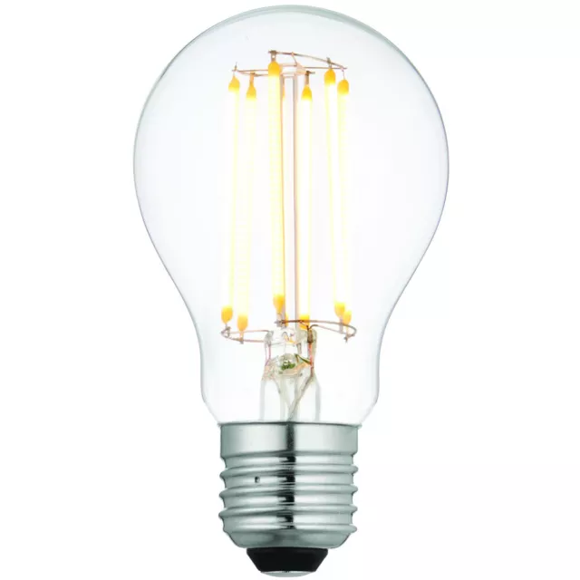 E27 Edison Dimmable LED Light Bulb 6W Warm White 2700K Glass GLS Filament Lamp