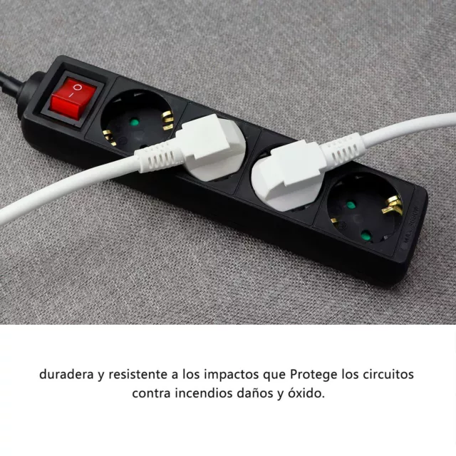 Regleta Enchufe Alargador Bases Tomas Europeo Interruptor Schuko Cable Electrico 2