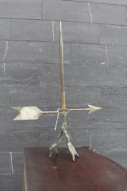 Antique Copper Lightning Rod Arrow Sign Hawkeye No 20  Architectural Salvage