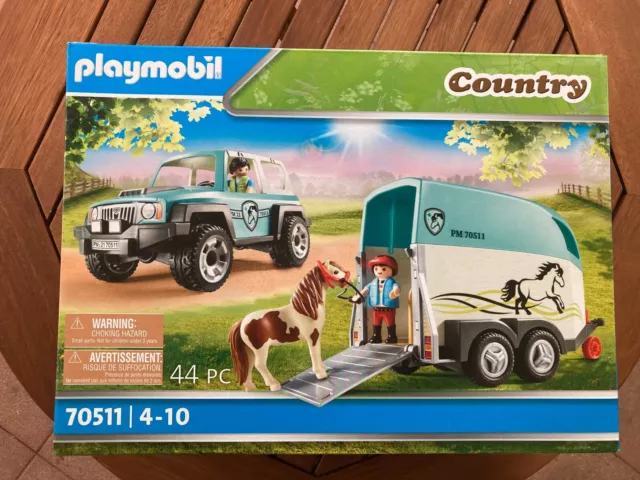 Playmobil Country Jeep mit Pferdeanhänger 70511, super Zustand, vollständig, OVP