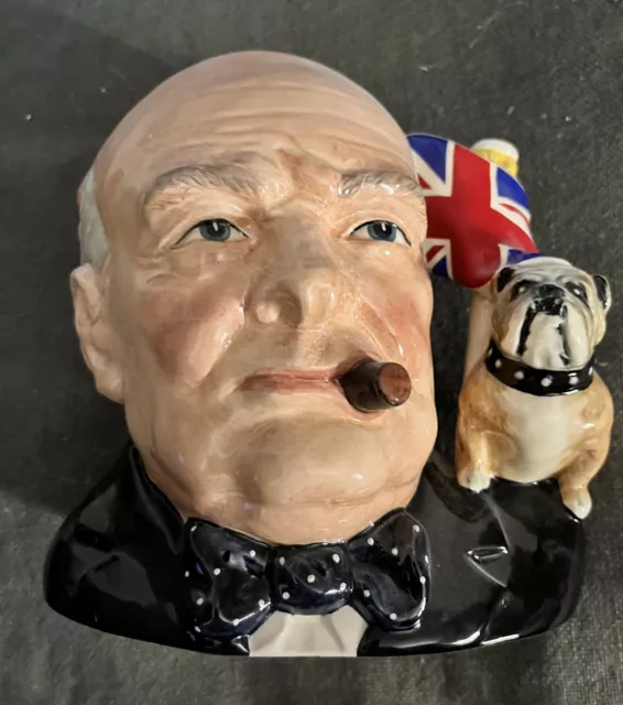 Royal Doulton Character jug of Year Winston Churchill No D6907 with COA 1992