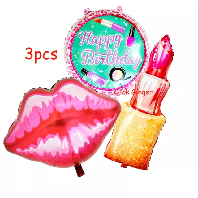 Lipstick Foil Balloon Lips Happy Birthday Sweet 16 18th 21st Pamper Party