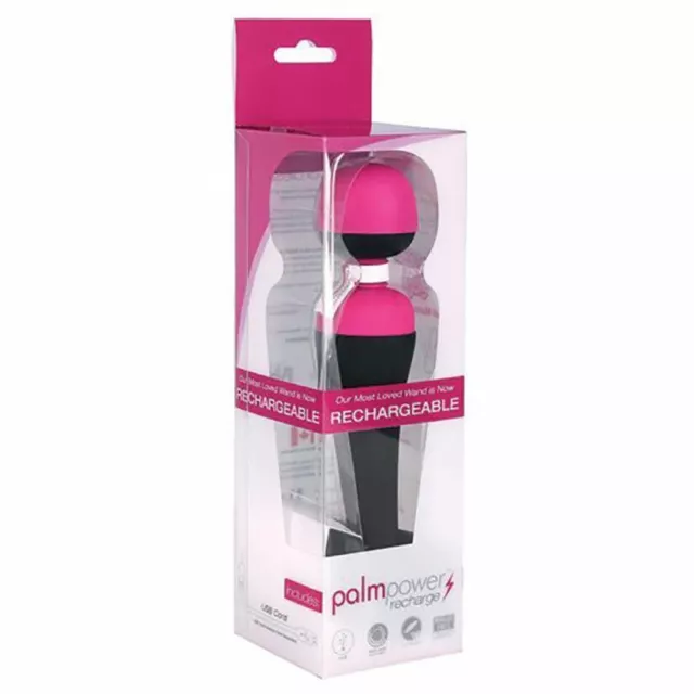 Palm Power Personal Wand Silicone Body Massager Fuschia - Super Strong