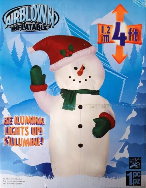 GEMMY AIRBLOWN INFLATABLE 4 FT Tall Snowman Frosty Christmas Yard Decor ...