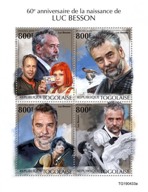Togo 2019 MNH Famous People Stamps Luc Besson Film Directors Fifth Element 4v MS