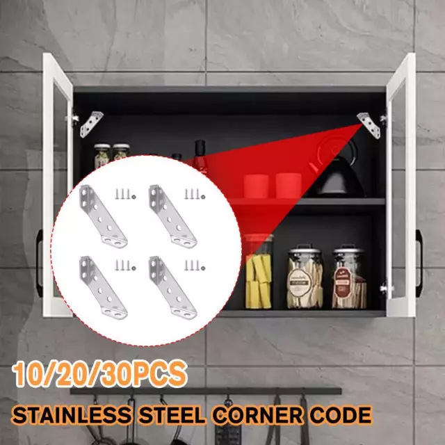 Stainless Steel Corner Code Angle Fasten Connector Furniture Triangle Support: