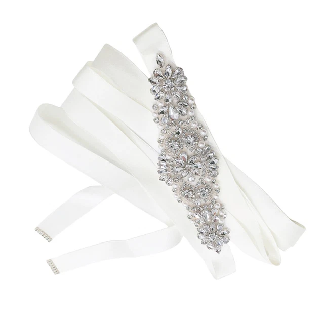 1 pz cintura nuziale donna fatta a mano strass decorazione perla cintura abito formale