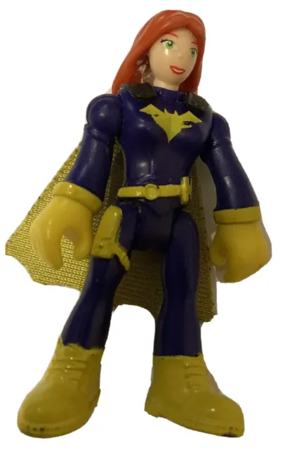 Super friends Imaginex DC Batgirl with purple and yellow costume no mask