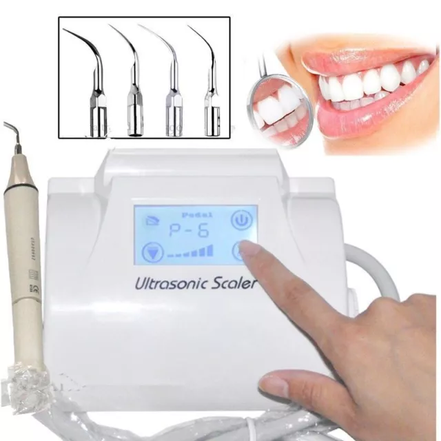 Electric Ultrasonic Dental Scaler Tooth Stains Tartar Cleaner Teeth & Handpiece