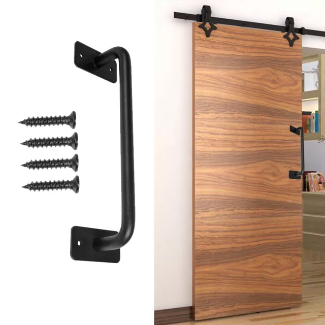 7x Sliding Barn Door Handle Set Iron Rustic Pull and Flush Gate Garage Hardware
