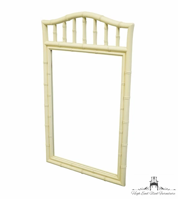 THOMASVILLE Oyster Bay Collection Asian Inspired Faux Bamboo White Painted 31... THOMASVILLE Oyster Bay Collection Asian Inspired Faux Bamboo White Painted 31...