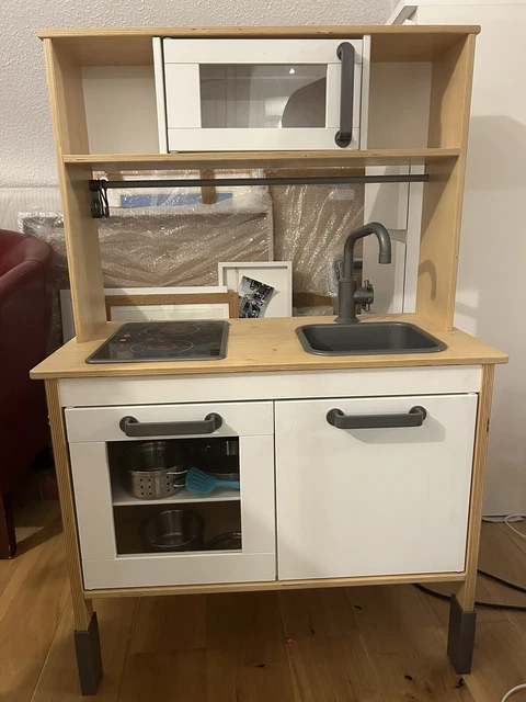 IKEA DUKTIG KIDS Wooden Toy Play Kitchen With 100 Food Accessories
