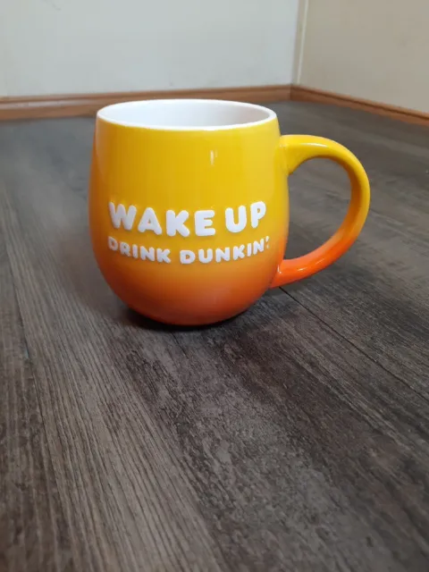 DUNKIN DONUTS Be Awesome WAKE UP Drink DUNKIN Sunrise Coffee Mug 20 oz (B)