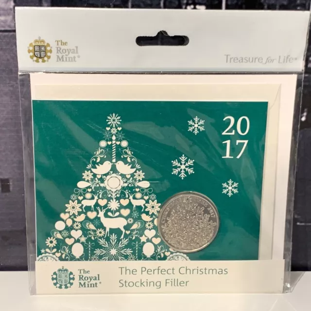 Christmas Tree 2017 UK £5 Brilliant Uncirculated Royal Mint Coin