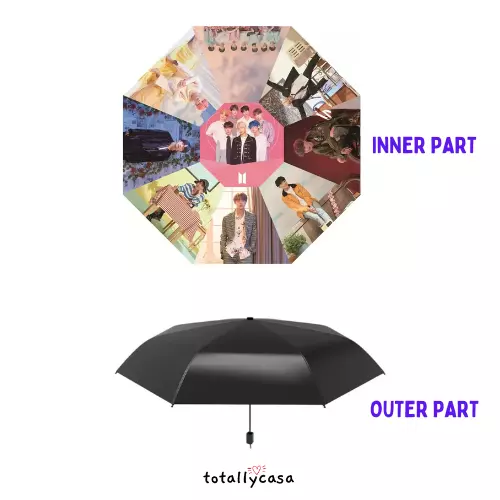 Bts Bangtan Kpop Paraguas Ejército Fans Merch Automático Plegable para Sol Rain