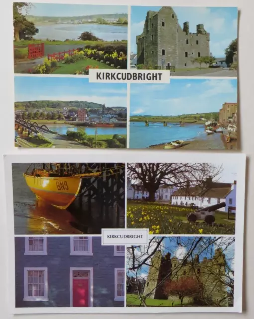 2 Multi View Postcards Of Kirkcudbright