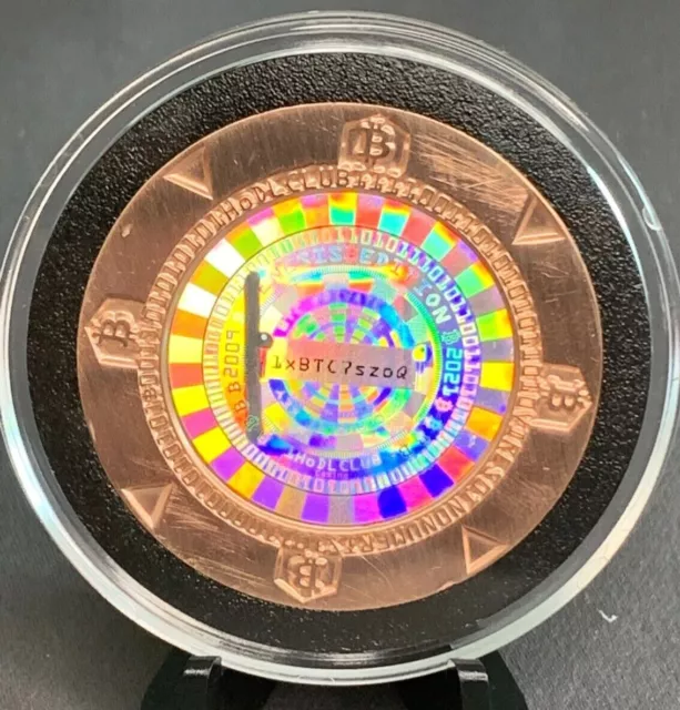 2021 1HodlClub Copper .0005 BTC chip / wallet - Free Shipping 2